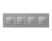 Дизайнерская рамка из термопластика 4 местная, сталь матовый, AF250504 Ambrella Volt