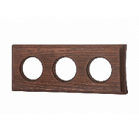 Рамка на бревно D220 мм. 3 местная, винтаж, прямоугольник, BF4C22-630-18 BIRONI