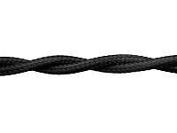 Ретро провод электрический 2*1.5 черный RP-21508 Retrika
