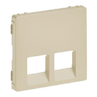 Накладка для двойной розетки  RJ-11 или R-J45, слоновая кость, 755421 Legrand, серия Valena Life