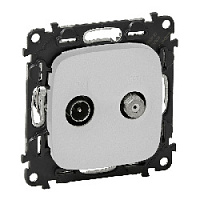 Дизайнерская розетка TV-SAT одиночная, алюминий, 753958 Legrand, серия Valena Allure