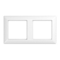 Дизайнерская рамка антибактериальная 2 местная, белый, ABAS582WW Jung, серия AS 500