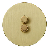 Дизайнерский выключатель-диммер двойной круглый, EU040110 Salvador, диммер