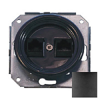 Ретро розетка интернет, серый, B01-10 Retrika, серия Colony