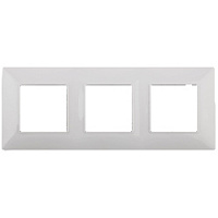 Дизайнерская рамка 3 местная, белый, Б0034393 Эра, серия Elegance