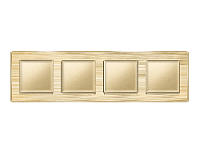 Дизайнерская рамка из металла 4 местная, шампань, AF550304 Ambrella Volt