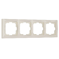 Дизайнерская рамка 4 местная, слоновая кость, поликарбонат, W0042003 Werkel