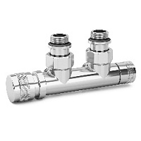 Дизайнерский клапан угловой для радиаторов для 2-х трубной системы отопления, слева, ручная регулировка, Tondera 1/2" хром 0683-1500C0E0 S.R.Rubinetterie