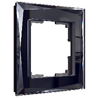 Дизайнерская рамка 1 местная, черный, стекло, W0011208 Werkel