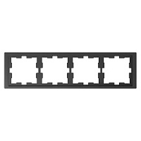 Дизайнерская рамка 4 местная, антрацит, MTN4040-6534 Schneider Electric, серия Merten D-Life