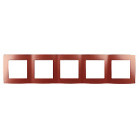 Дизайнерская рамка 5 местная, охра, Б0019421 Эра, серия 12