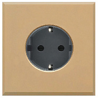 Дизайнерская розетка с заземлением, латунь, V-02-rsx-BR-N Plug, серия Virgin