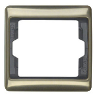 Дизайнерская рамка 1 местная, светло-бронзовый, матовый, алюминий, 13140001 Berker, серия Arsys
