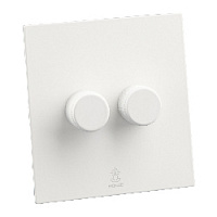 Дизайнерский выключатель диммер Aura Белый лед, BAW2D Bonze