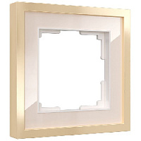 Дизайнерская рамка 1 местная, айвори / латунь, акрил, цинковый сплав, W0012851 Werkel