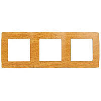Дизайнерская рамка 3 местная, ольха, Б0014767 Эра, серия 12