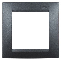 Дизайнерская рамка 1 местная, графит, 1500610-038 Simon, серия 15