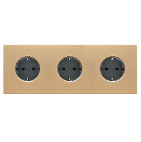 Дизайнерская тройная розетка с заземлением, латунь, H-06-rsx-rsx-rsx-BR-N Plug, серия Holt
