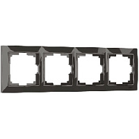 Дизайнерская рамка 4 местная, серо-коричневый, поликарбонат, W0042007 Werkel
