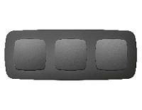 Дизайнерская рамка из термопластика 3 местная, антрацит серый, OF140653 Ambrella Volt