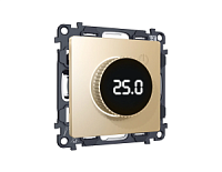 Комплект механизма терморегулятора теплого пола с цифровым дисплеем с подсветкой, шампань, MA605810  Ambrella Volt, терморегулятор