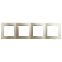 Дизайнерская рамка 4 местная, шампань, Б0014774 Эра, серия 12