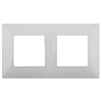 Дизайнерская рамка 2 местная, белый, Б0034387 Эра, серия Elegance