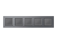 Дизайнерская рамка из термопластика 5 местная, антрацит серый, AF220655 Ambrella Volt