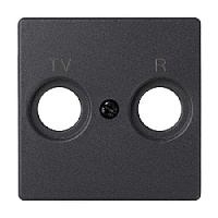 Накладка для розетки R-TV, графит, 82053-38 Simon, серия 82