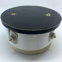 Комбинированная распаячная коробка D80 Черный глянец РКК-ЧГ1 ЦИОН круглая крышка