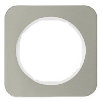 Дизайнерская рамка 1 местная, нержавеющая сталь/полярная белизна, 10112114 Berker, серия R.1