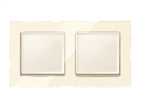 Дизайнерская рамка из натурального стекла 2 местная, бежевый, AF380302 Ambrella Volt