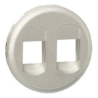 Накладка для двойной аудио розетки, титан, 068512 Legrand, серия Celiane