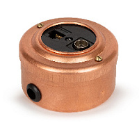 Розетка компьютерная RJ-45+TV кат. 5е с черной вставкой интернет, медь 40405-7 Vintage-Brass