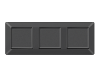 Дизайнерская рамка из термопластика 3 местная, графит мягкое касание, AF110803 Ambrella Volt