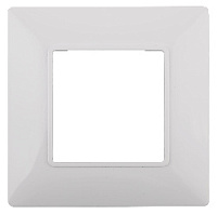 Дизайнерская рамка 1 местная, белый, Б0034381 Эра, серия Elegance