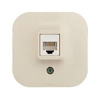 Дизайнерская розетка компьютерная RJ-45 кат. 5, слоновая кость, 782254 Legrand, серия Quteo