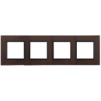 Дизайнерская рамка 4 местная, бронза, Б0034529 Эра, серия Elegance
