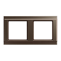 Дизайнерская рамка 2 местная, мокко, A582MO Jung, серия A 500