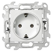 Дизайнерская розетка Push&Go с заземлением, белый, 2420434-030 Simon, серия 24 Harmonie