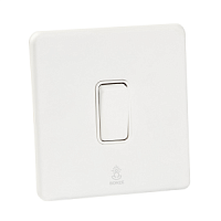 Дизайнерский выключатель Mira Белый лед, BMW1KXB Bonze одноклавишный перекрестный