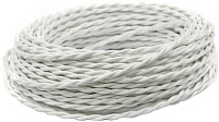 Ретро кабель витой электрический (50м) 3*4, белый, серия Twist, Interior Electric