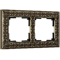 Дизайнерская рамка 2 местная, бронза, алюминий, W0021512 Werkel