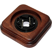 Рамка с пластиковой вставкой 1 местная, красное дерево, квадрат, P120-КД ФД КерамикЪ