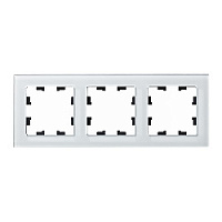 Дизайнерская рамка 3 местная, белый, стекло, ATN320103 Schneider Electric, серия Atlas Design Nature