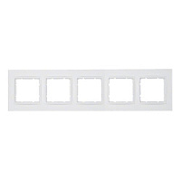 Дизайнерская рамка 5 местная, полярная белизна, матовый, 10156919 Berker, серия B.7