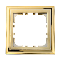 Дизайнерская рамка 1 местная, золото, 894116-1 LK Studio, серия LK80 Classic