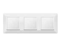 Дизайнерская рамка из термопластика 3 местная, белый матовый, AF110123 Ambrella Volt