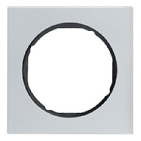 Дизайнерская рамка 1 местная, алюминий/черный, 10112284 Berker, серия R.3