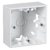 Коробка для открытого монтажа, 1 местная, белый, 1590751-030 Simon, серия 15